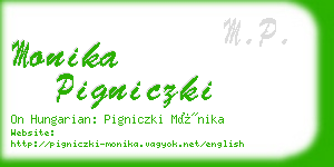 monika pigniczki business card